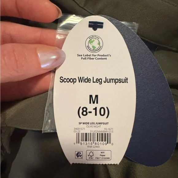 NWT Scoop Olive Green Women's Utility Jumpsuit - Picture 6 of 10